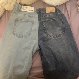 split dye jeans straight leg